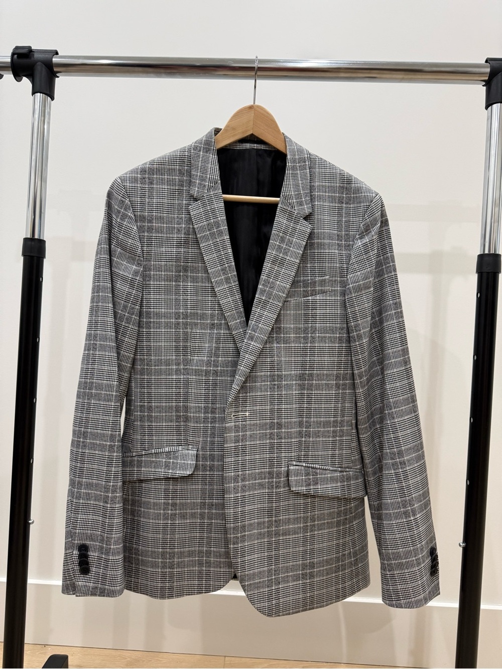 Topman Gray Glen Plaid Men's Blazer